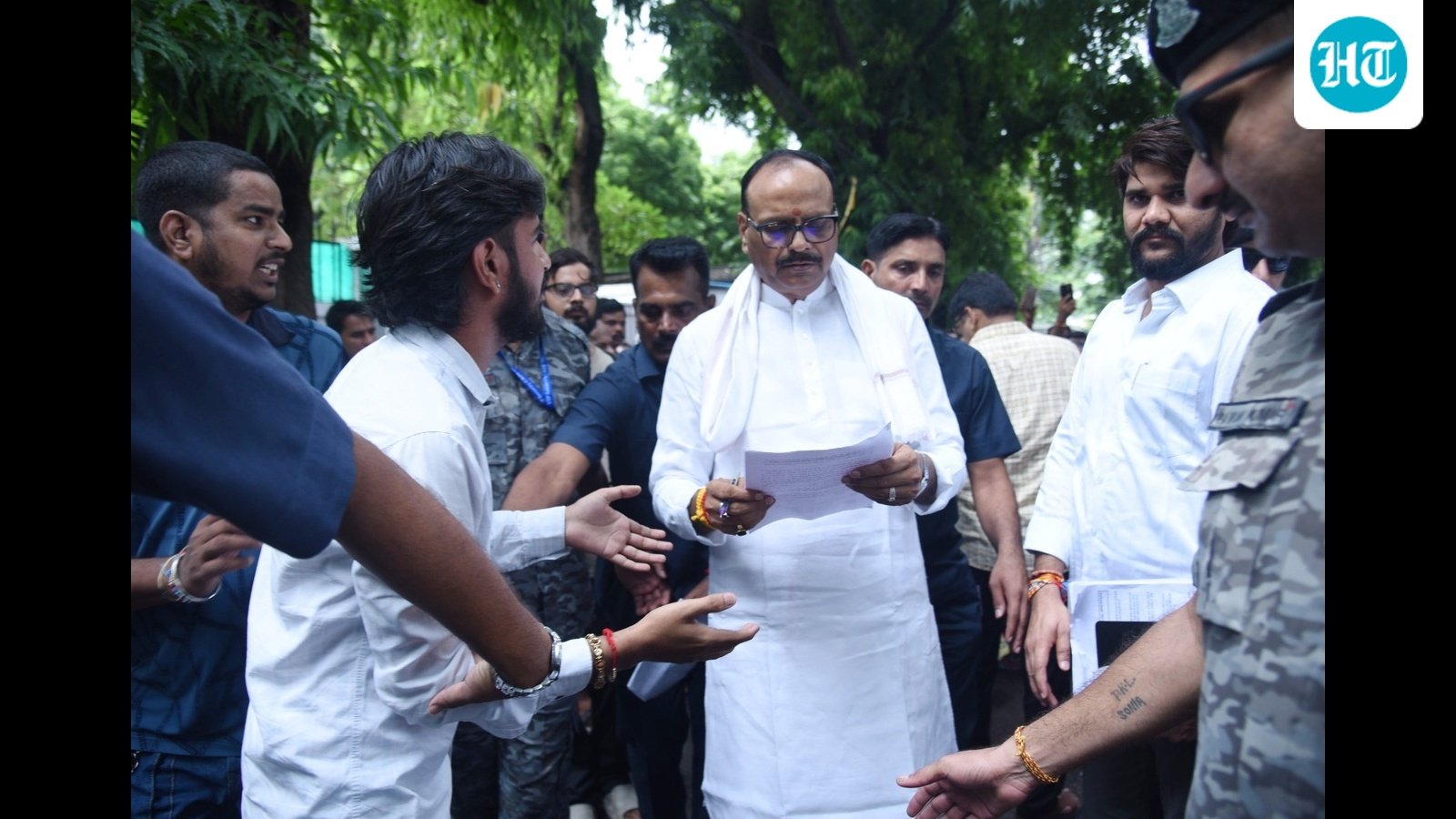 Multiple protests staged outside Pathak’s residence, UP dy CM meets demonstrators