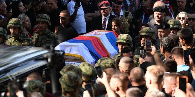 Thousands of 'Greater Serbia' supporters attend funeral of Ratko Mladic in Belgrade