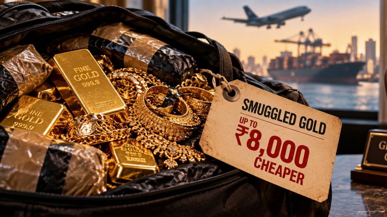Smuggled gold Rs 8,000 cheaper per 10g; 100 tonnes may enter India this year