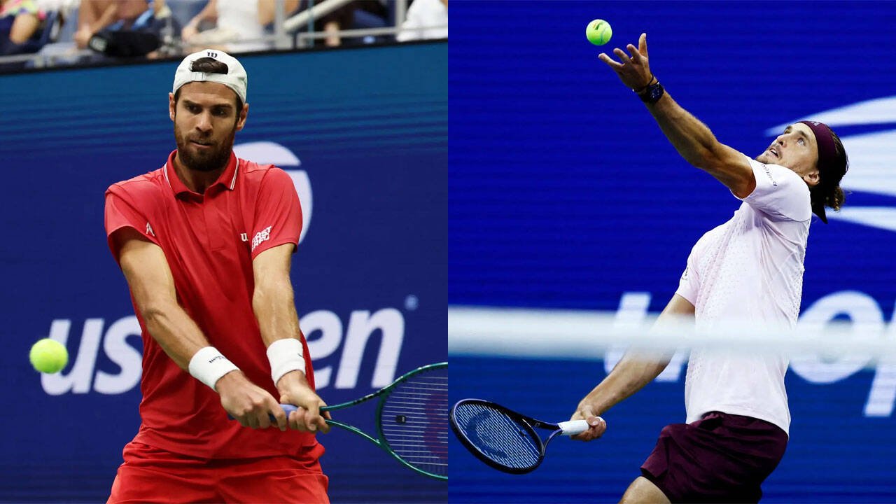 Same height, similar age, vastly different paths: Zverev & Khachanov eye US Open final