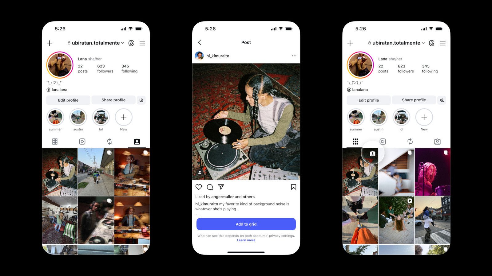 Instagram now lets you add tagged photos to your profile grid