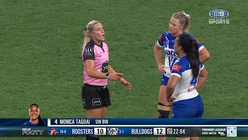 Bulldogs star sin-binned for hip-drop