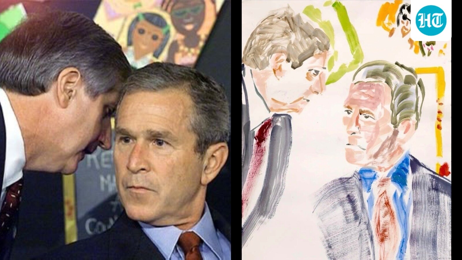George Bush 9/11 paintings show ex-President finding out about terrorist attack; netizens say ‘this is insane’