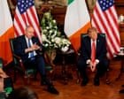 Trump says he would ‘love’ to see unified Ireland and ‘it may as well happen now’ as he visits Dublin – live
