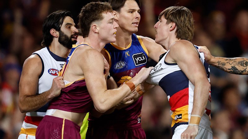 AFL LIVE: Hewitt, de Minaur in the crowd as Lions answer the Crows’ Gabba challenge
