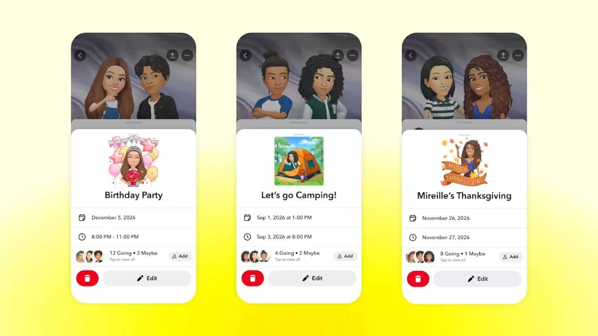 Snapchat Plans Lets Users Manage Event Invites, Dates and Attendees in One Place