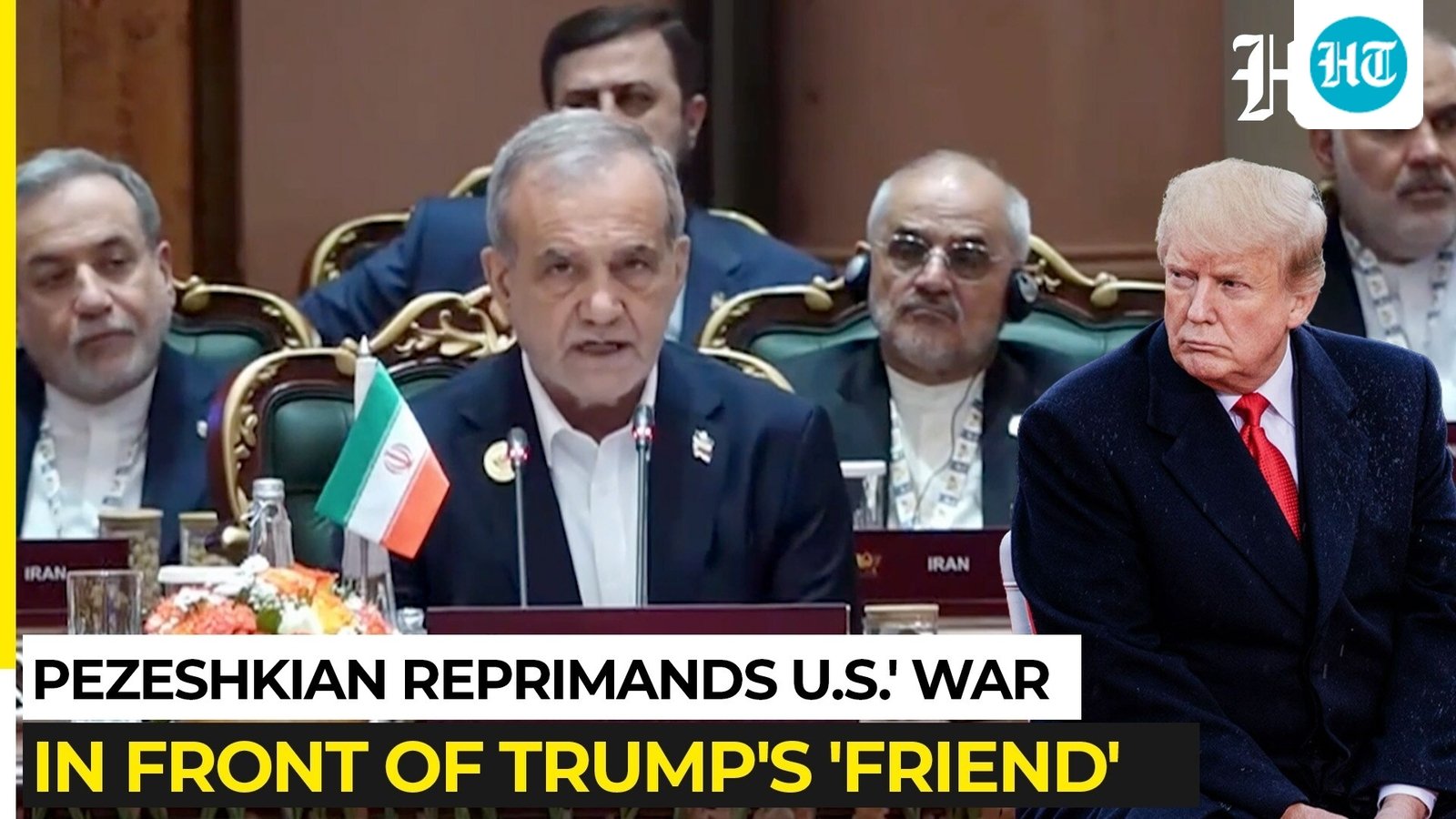 Masoud Pezeshkian reprimands USA's war on Iran as Trump's 'close friend' watches | Gulf