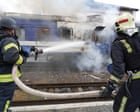 Train carrying Boris Johnson and ex-CIA chief may have been targeted in Russian strike, officials say