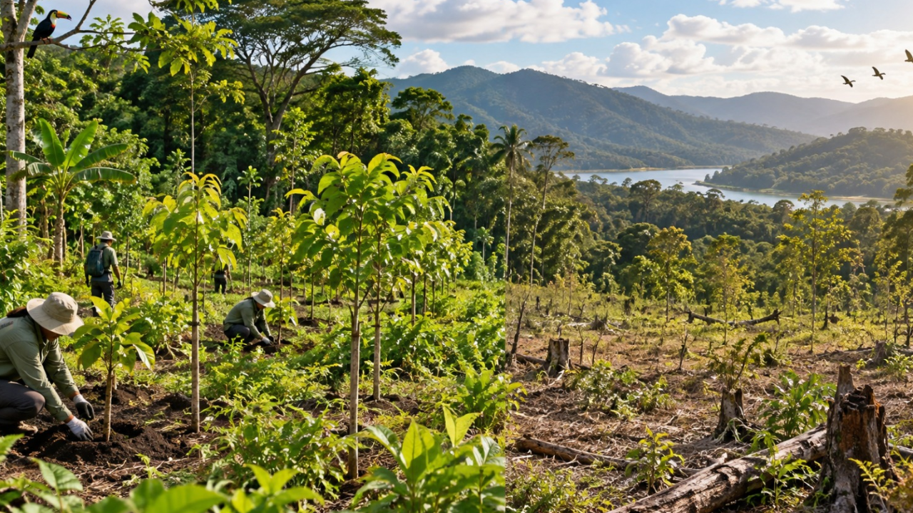 Costa Rica planted forests that held 6.5 times more biomass 20 years later