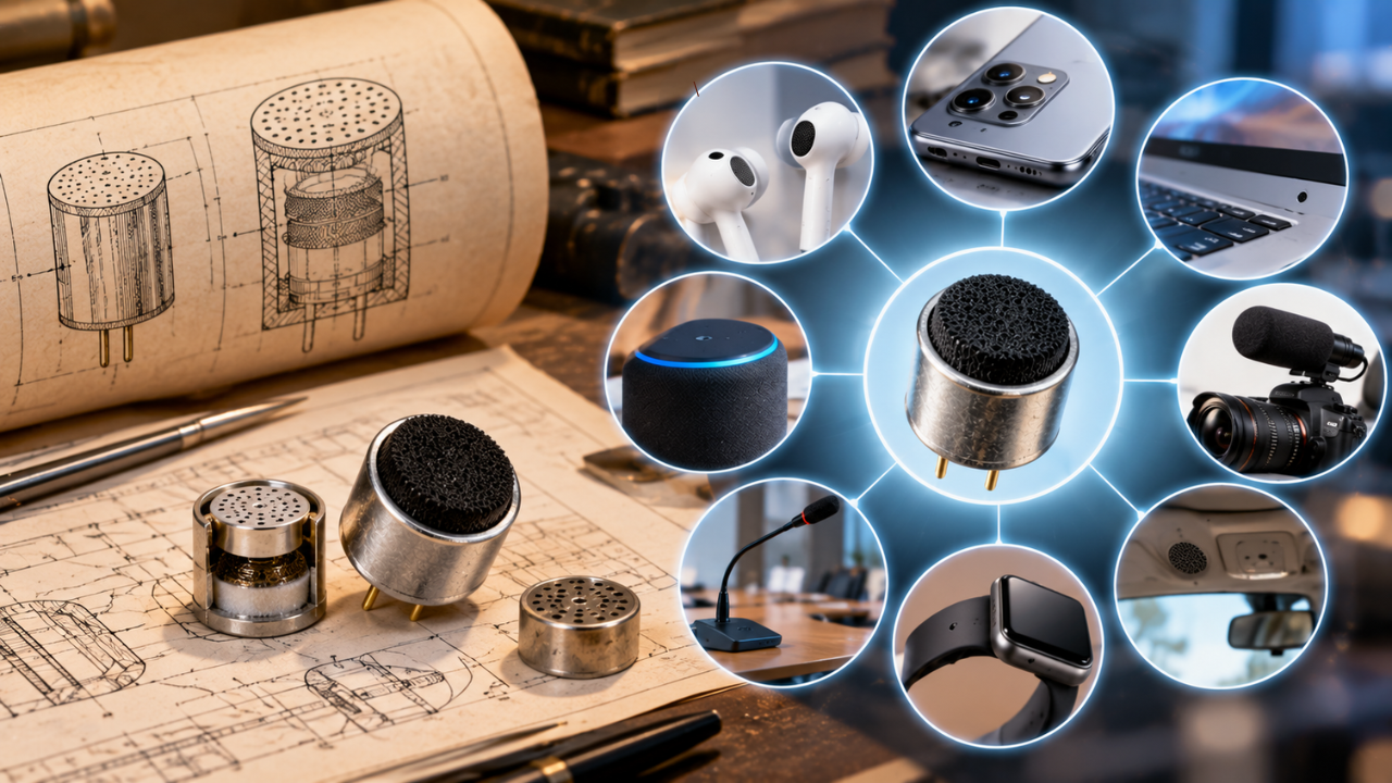 James West and Gerhard Sessler patented the electret microphone in 1962, now 90% of mics